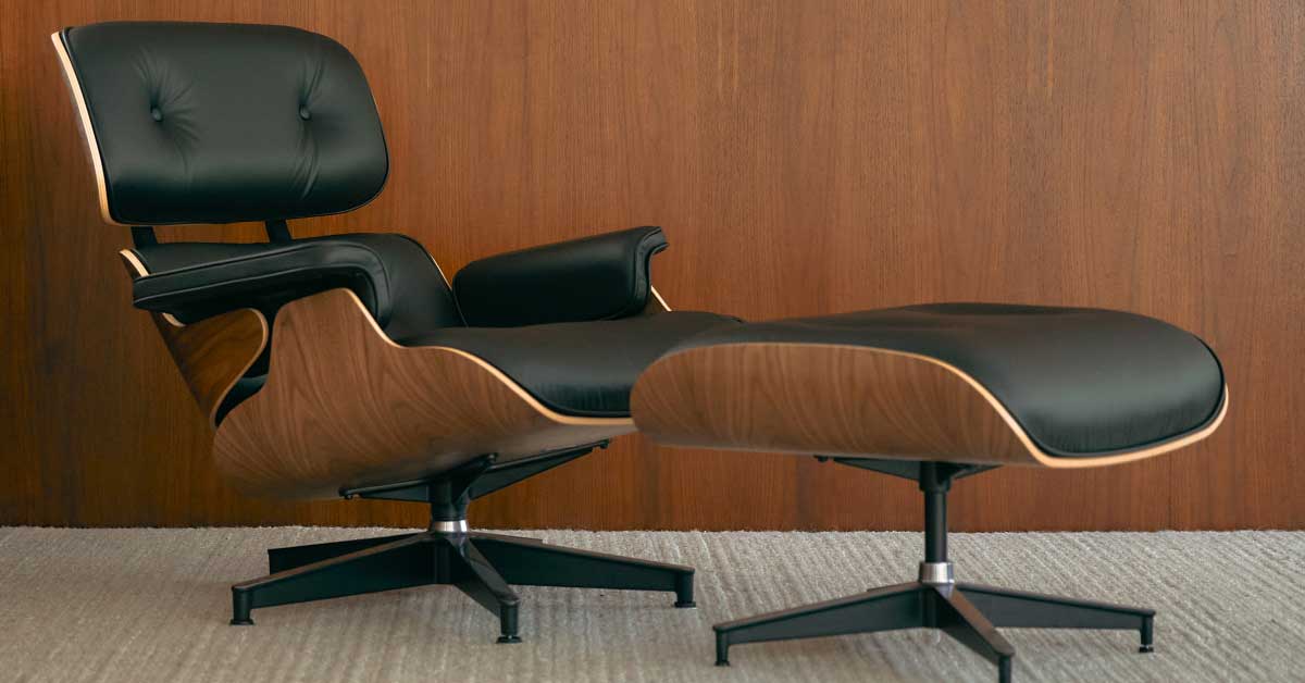 Custom version available on The Eames® Lounge Chair and Ottoman by