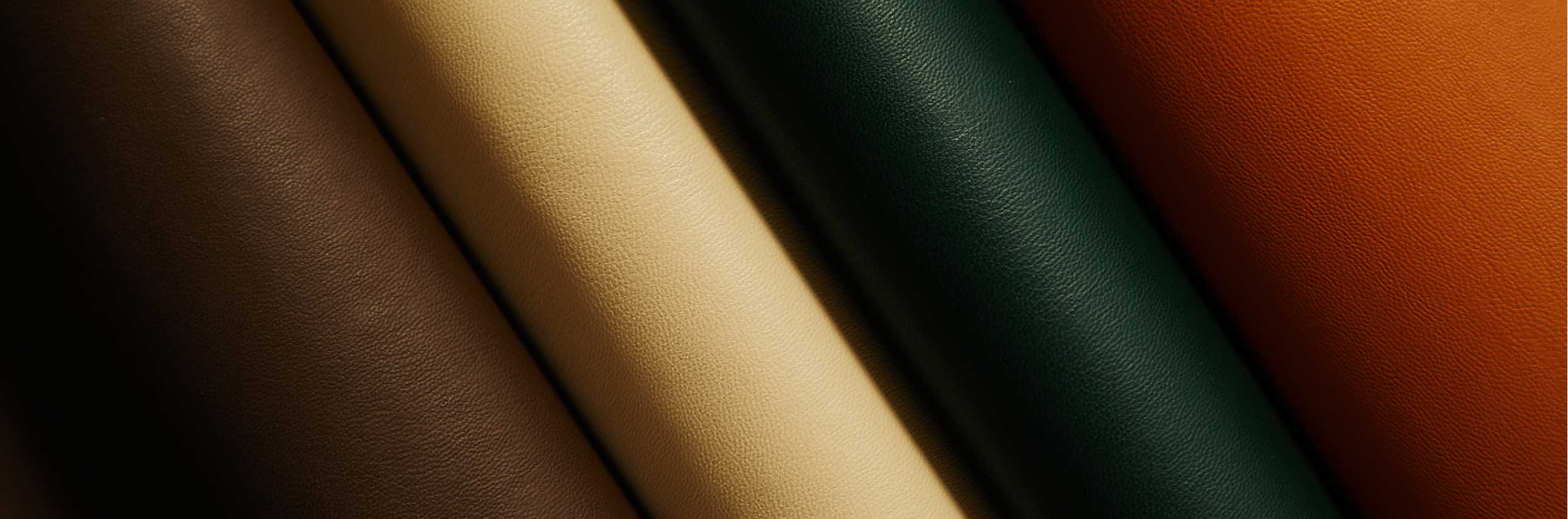 Background: Swatches of Banbū Leather in various colors