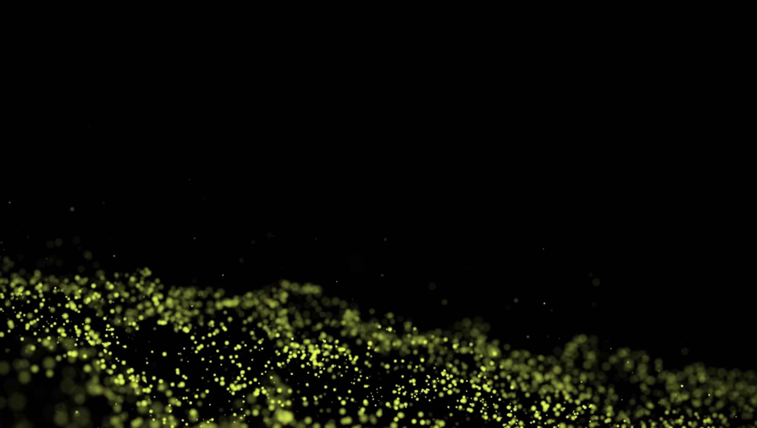 Slide background: Glowing green bubbles floating at the bottom of an unlit liquid.