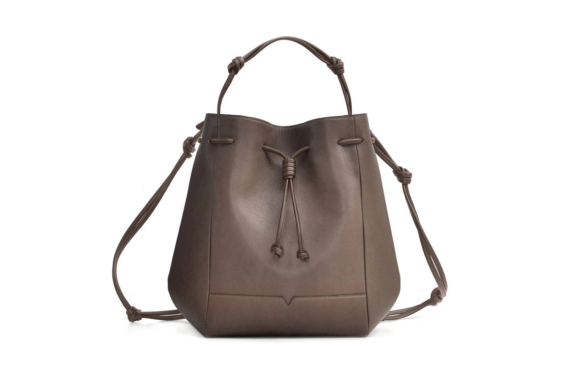 The Large Bucket Backpack - Sample Sale in Technik in Taupe image 1