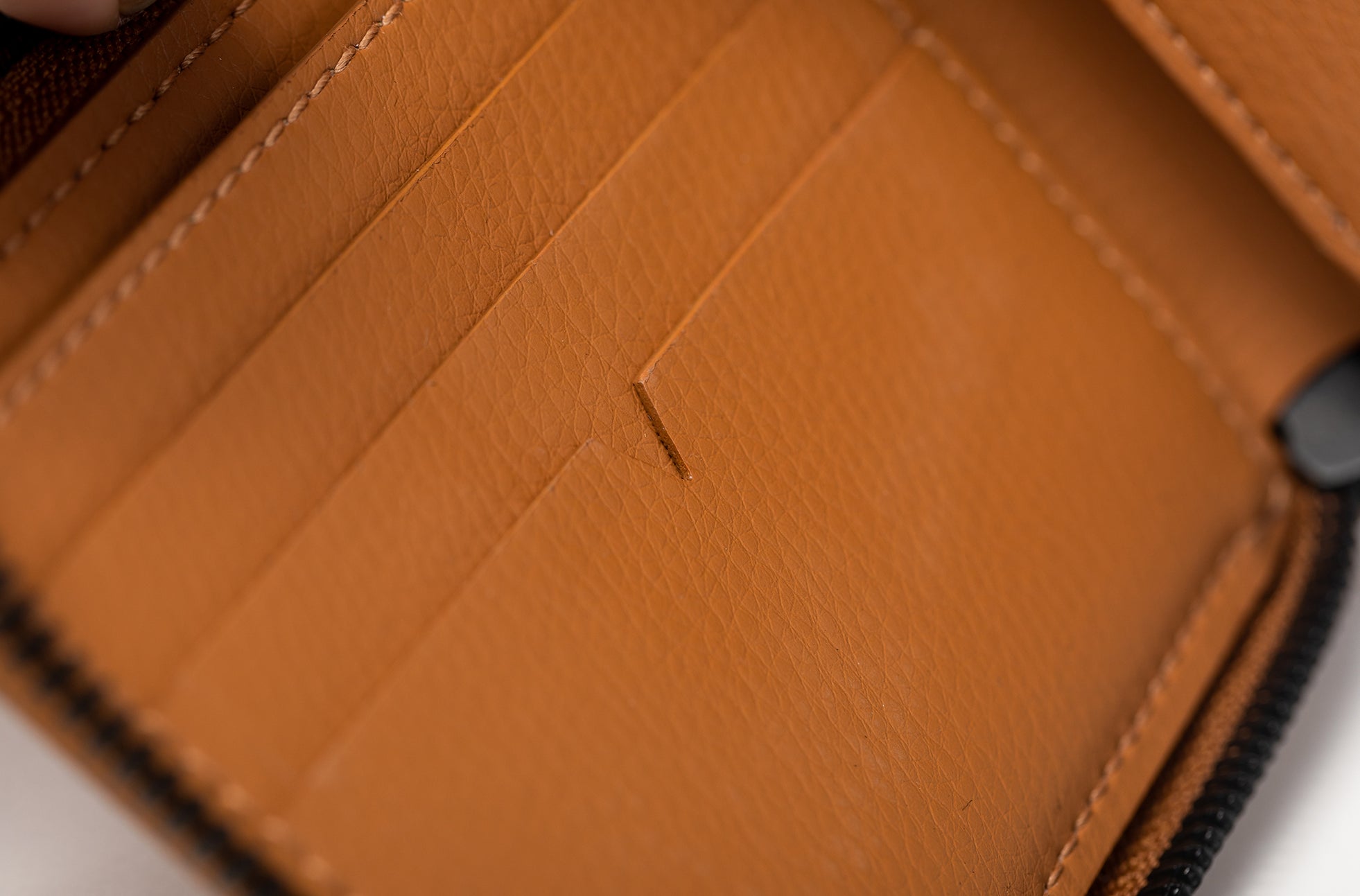 The Zip-Around Wallet in Technik in Caramel image 