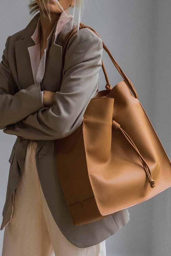 Von Holzhausen Large Bucket Backpack in Caramel Von Holzhausen Backpacks for Women on Sale up to 90% Off  main image 2