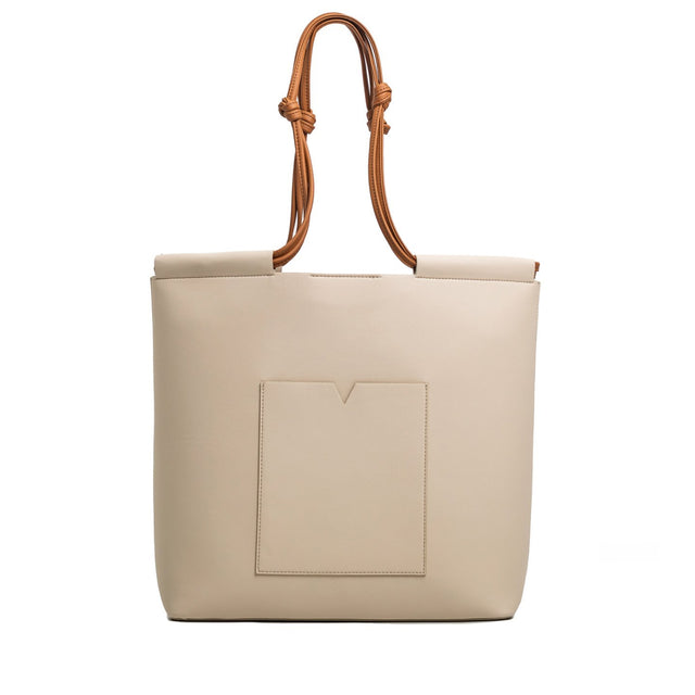 The Market Tote - Technik in Oat + Caramel