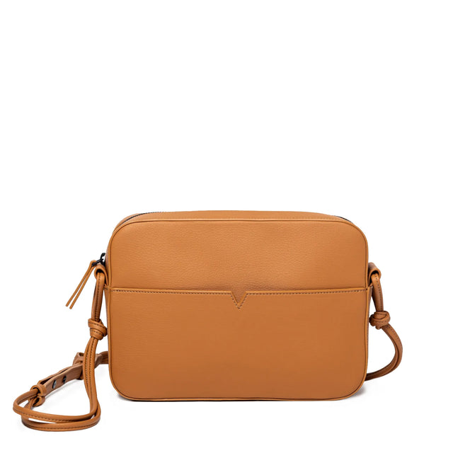 The Zipper Crossbody - Technik in Caramel