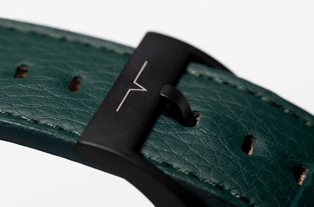 The 24mm Watch Band - Sample Sale in Technik-Leather 2.0 in Forest Green image 6