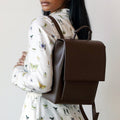 The Small Backpack in Technik-Leather in Taupe image 2