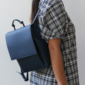 The Small Backpack in Technik-Leather in Denim image 2