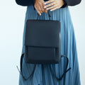 The Small Backpack in Technik-Leather in Denim image 3