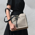 The Medium Shopper in Technik-Leather in Stone and Black image 2