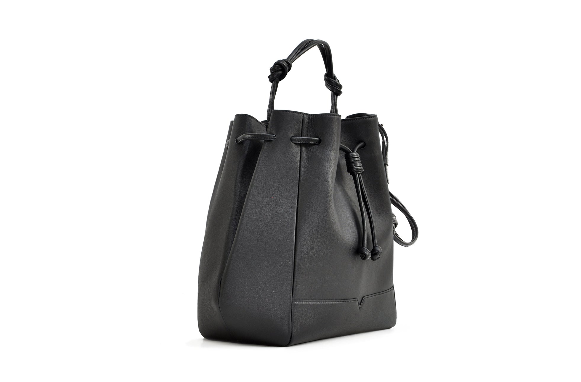 The Large Bucket Backpack in Technik-Leather in Black  image 3