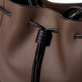 The Bucket Crossbody in Technik-Leather in Taupe & Black  image 4