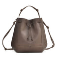 The Large Bucket Backpack in Technik-Leather in Taupe image 1