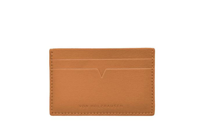 The Credit Card Holder - Technik-Leather in Caramel