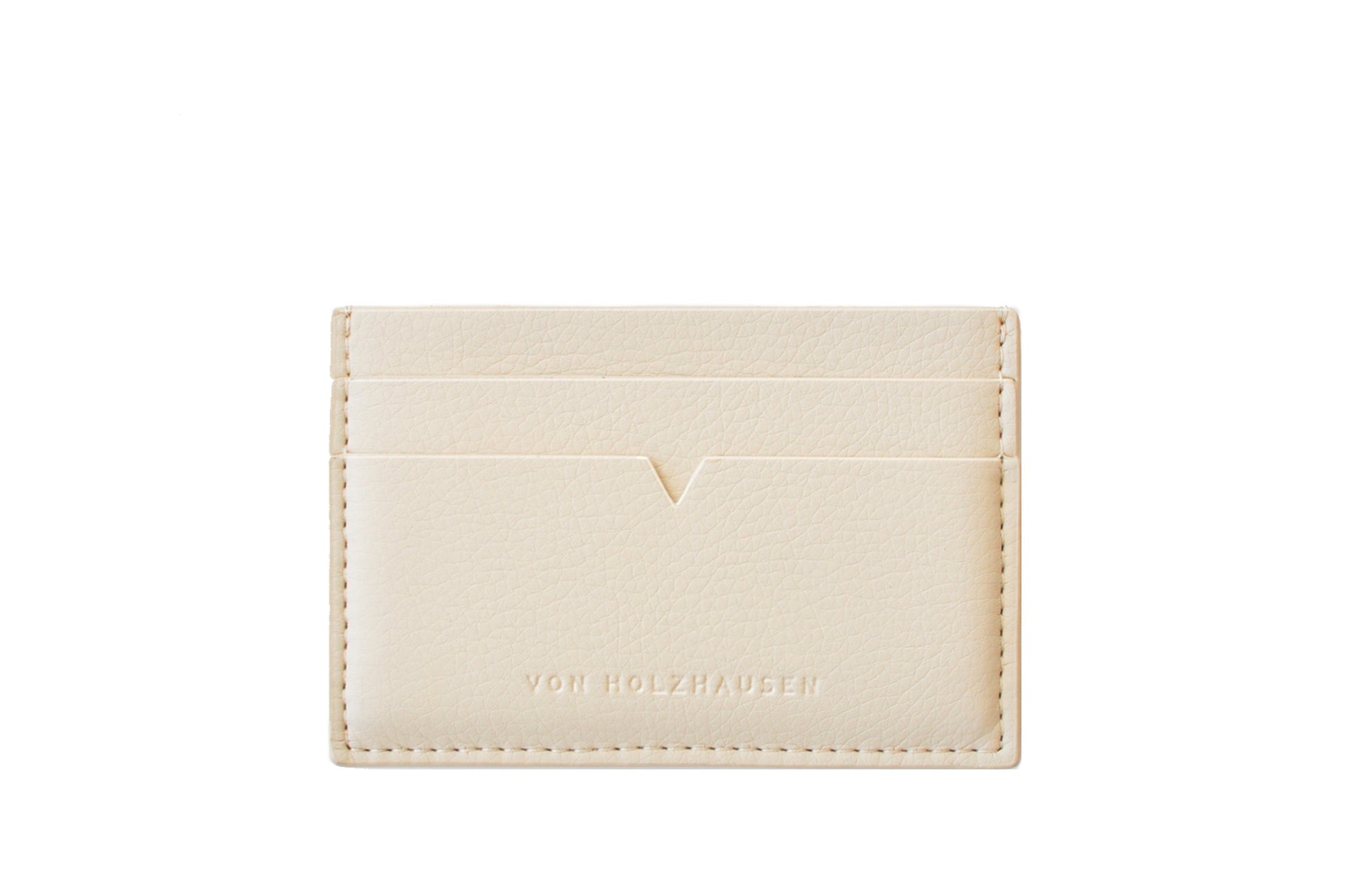 The Credit Card Holder in Technik-Leather in Oat image 1