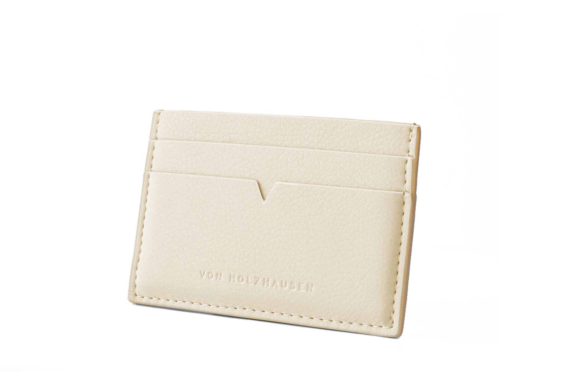 The Credit Card Holder in Technik-Leather in Oat image 3