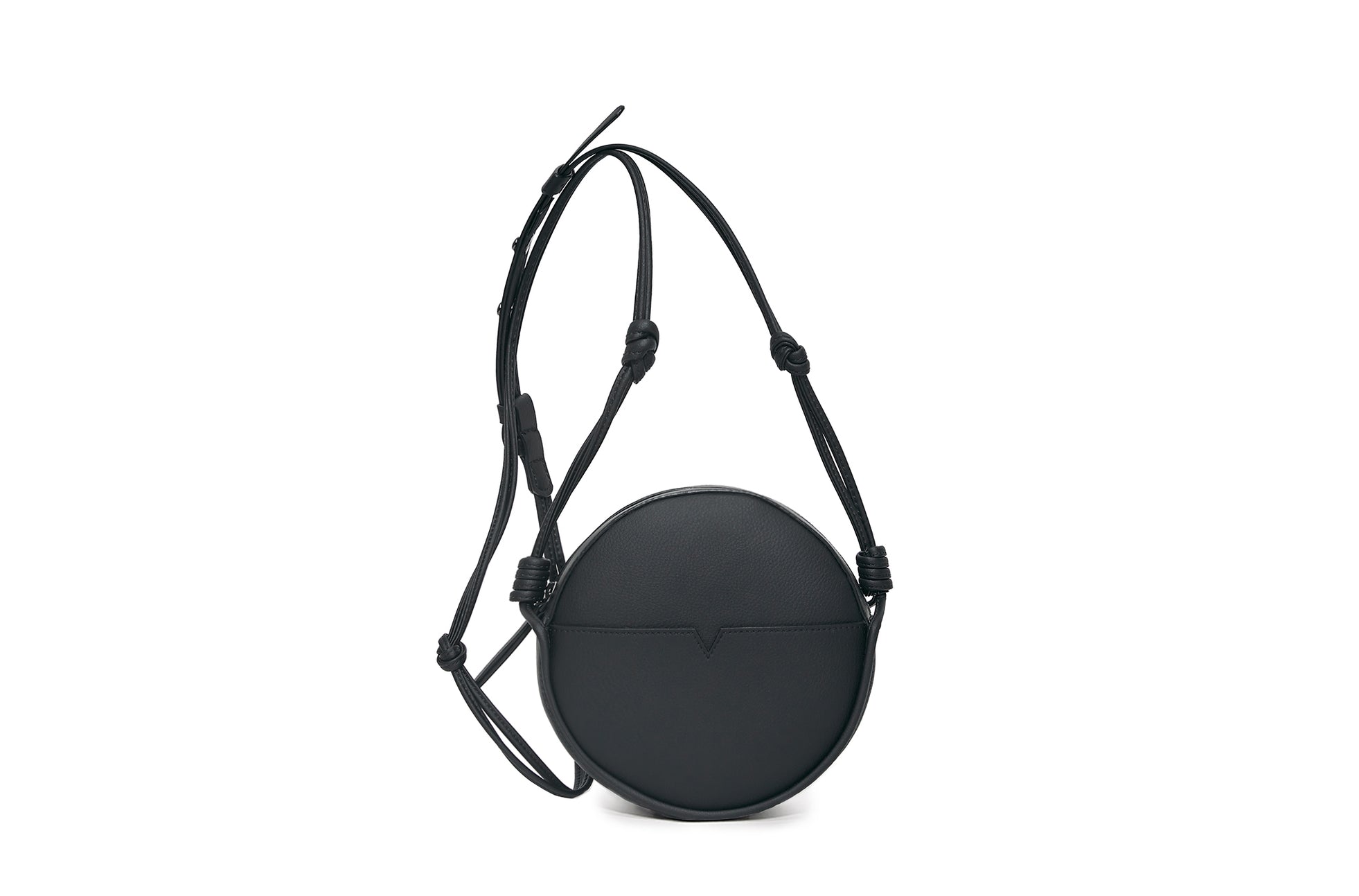 The Circle Crossbody in Banbū Leather in Black image 1