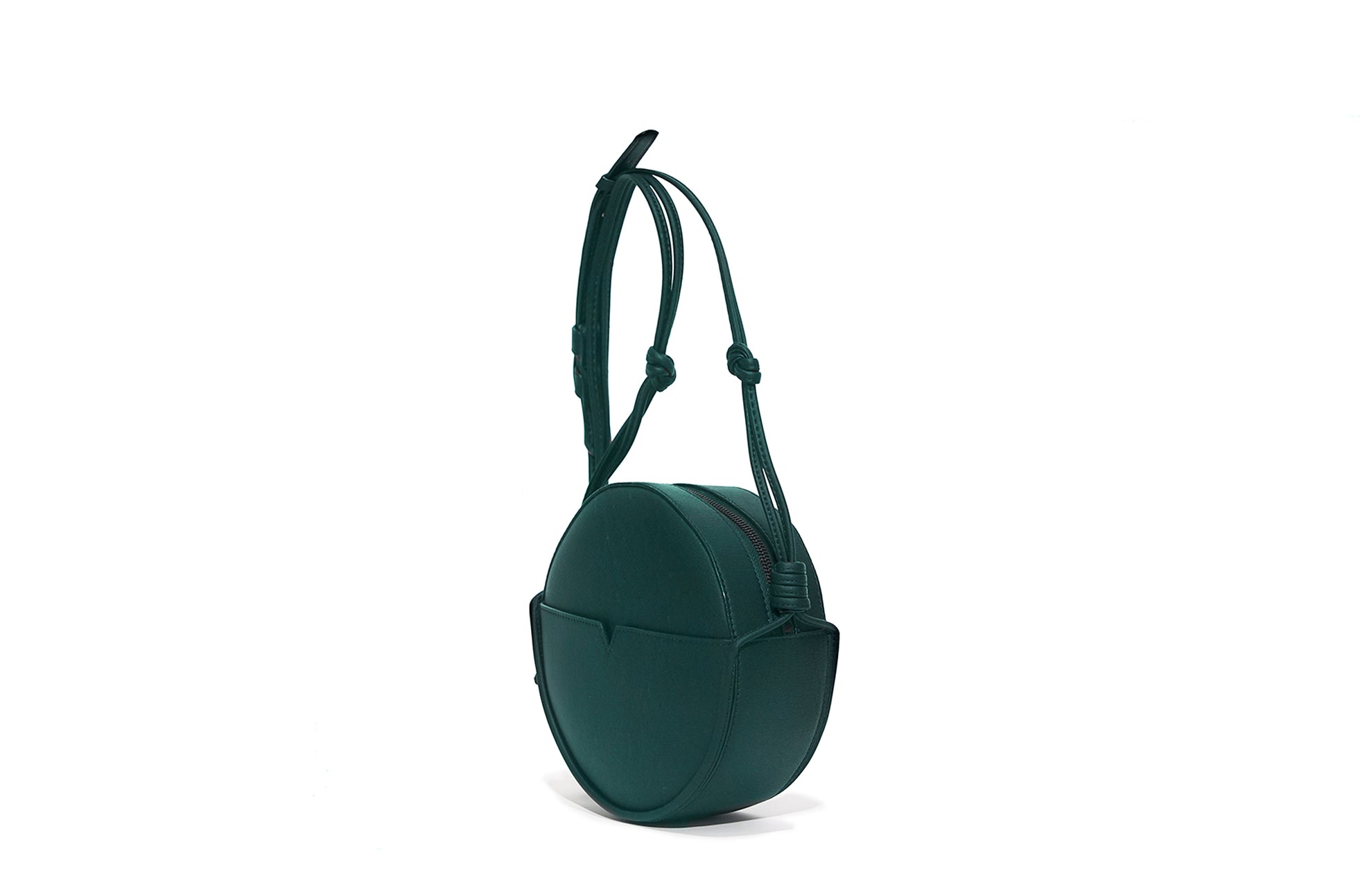 The Circle Crossbody in Banbū Leather in Forest image 3