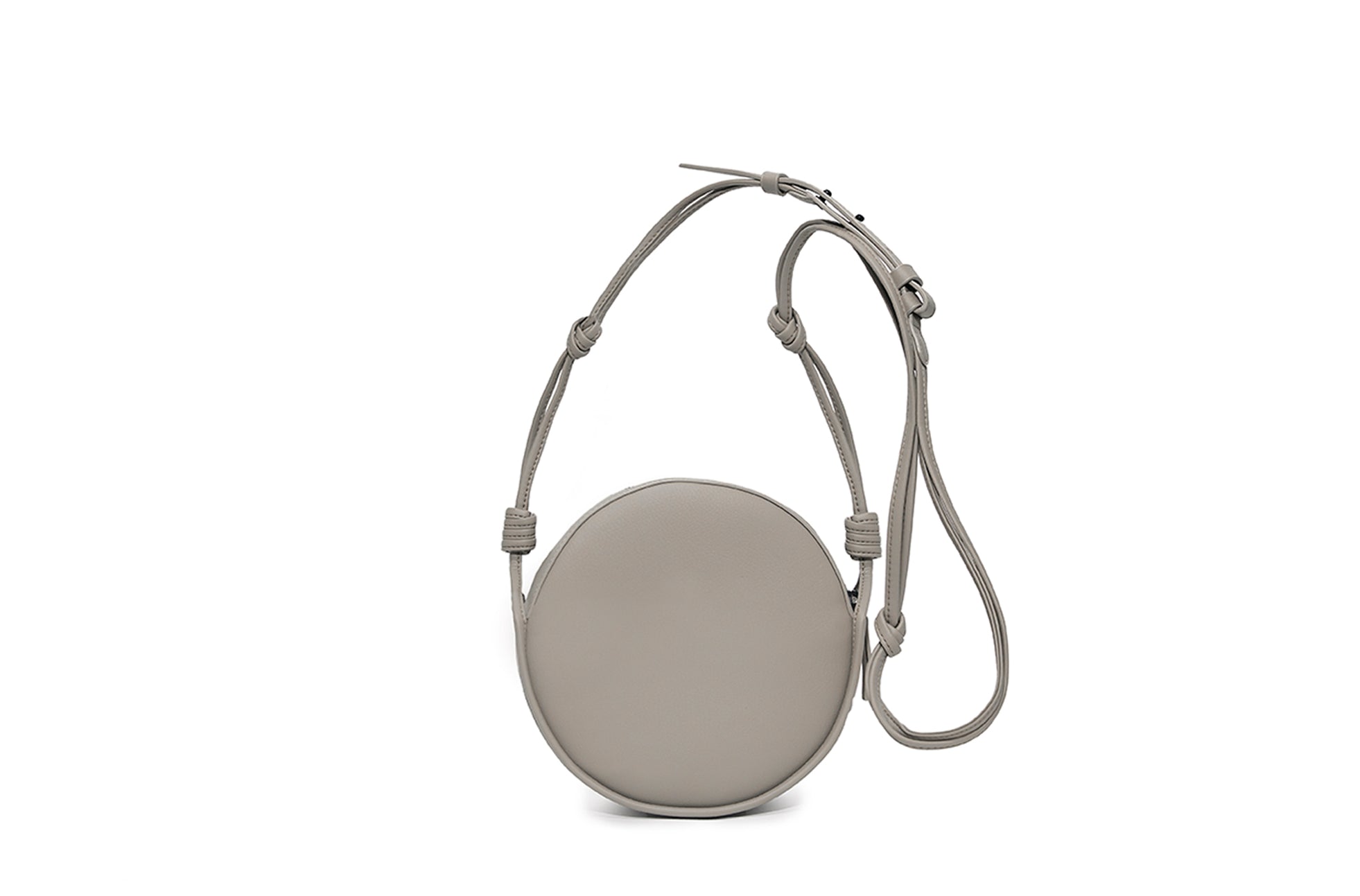 The Circle Crossbody in Banbū Leather in Stone image 4