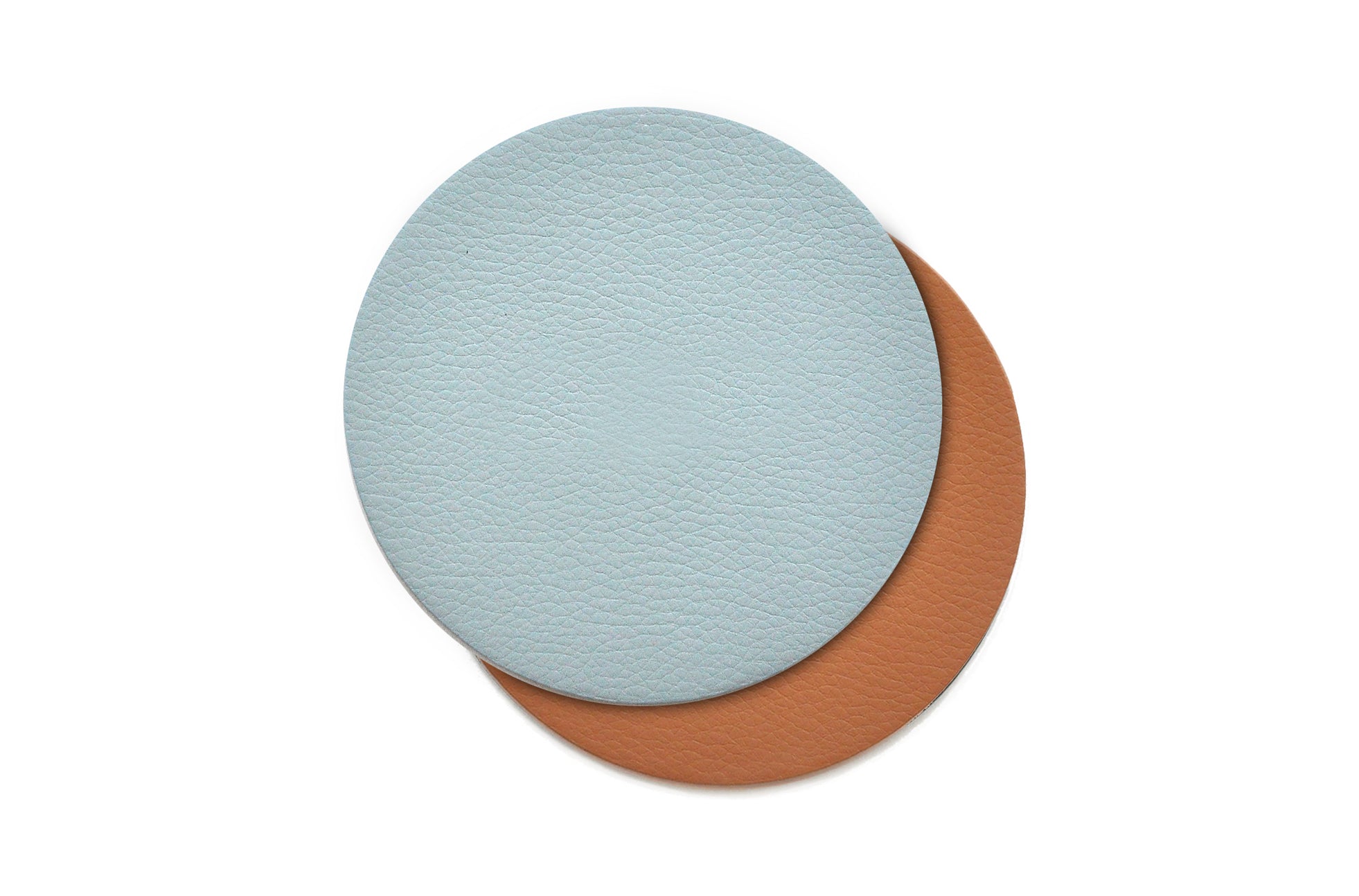 The Coaster Set - Sample Sale in Technik-Leather in Caramel & Sea image 1
