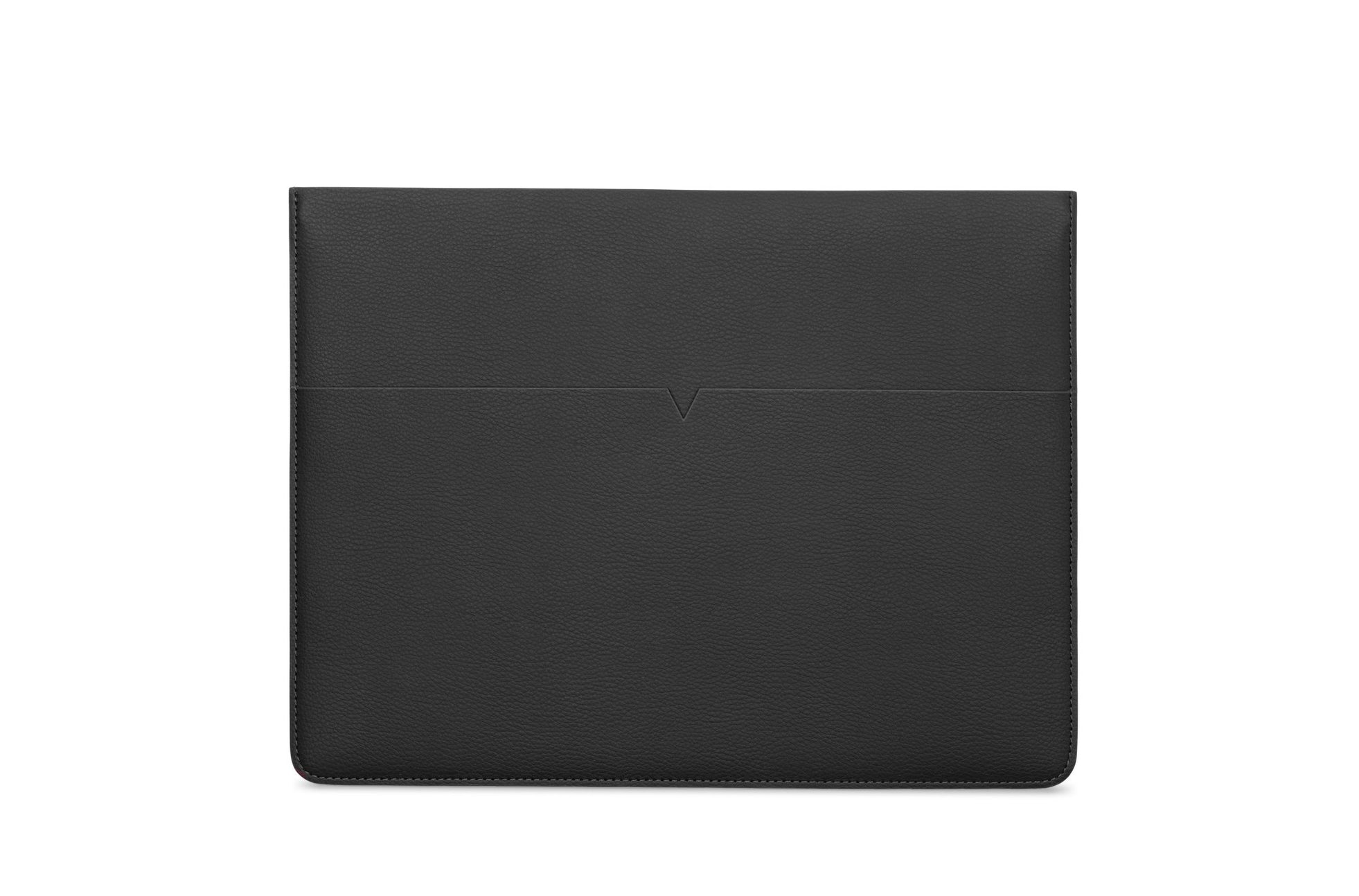 Wolf Men's W-Logo Recycled Leather Laptop Sleeve, 13L Black