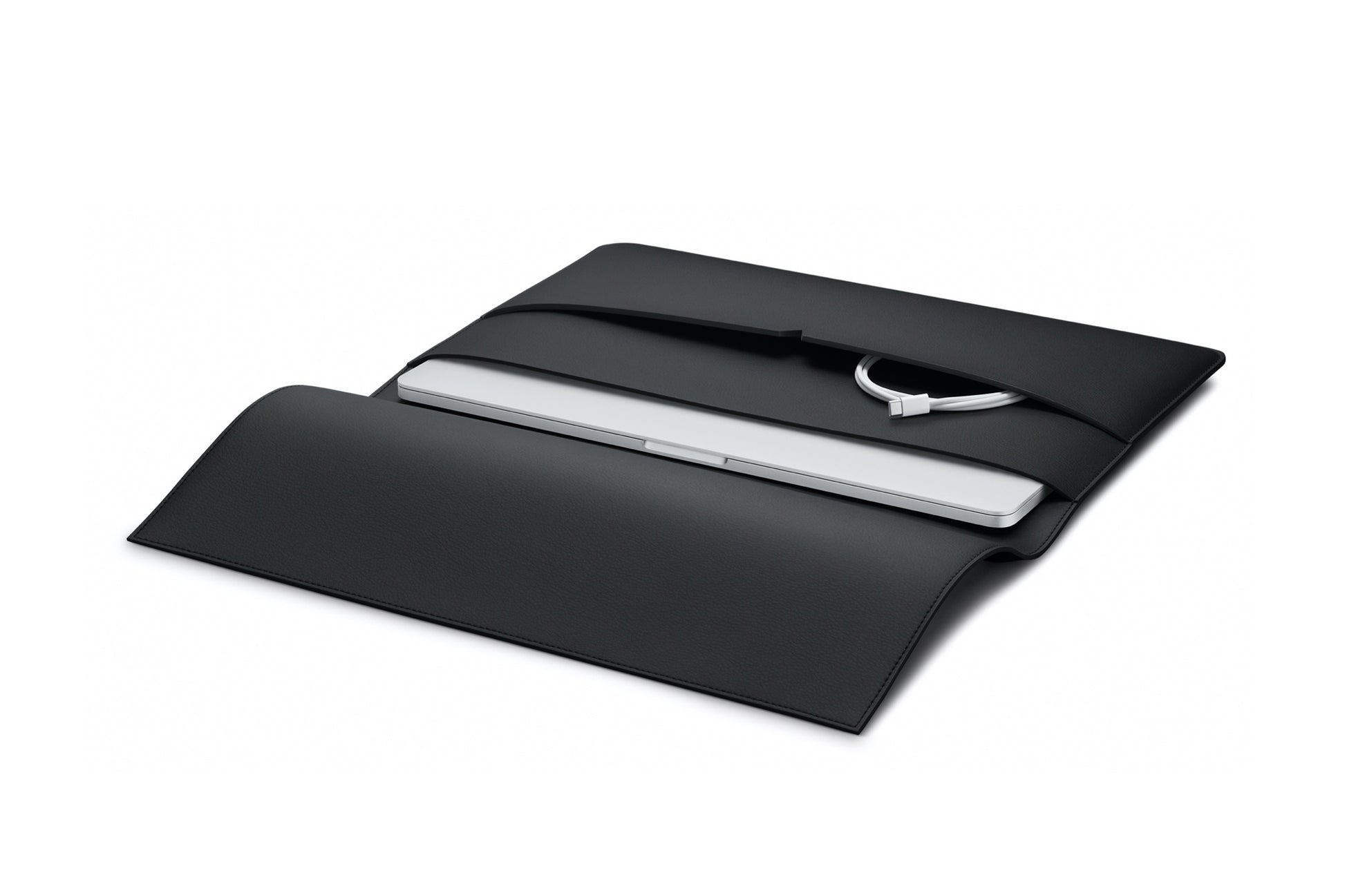 The MacBook Portfolio 16-inch - Sample Sale in Technik-Leather in Black image 3