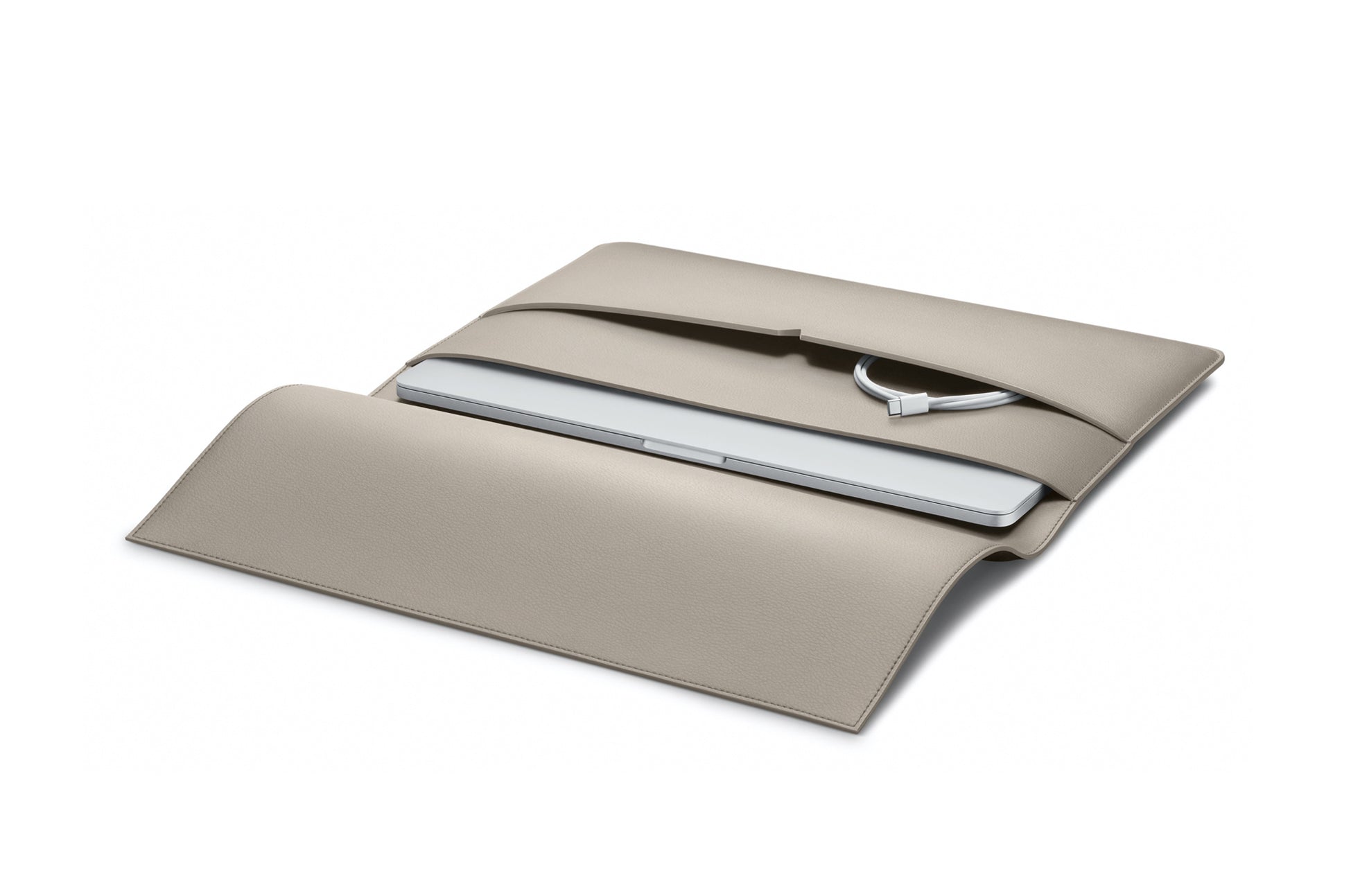 The MacBook Portfolio 16-inch - Sample Sale in Technik-Leather in Stone image 3