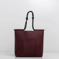 The Market Tote in Technik-Leather in Burgundy and Black image 10
