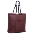 The Market Tote in Technik-Leather in Burgundy and Black image 8