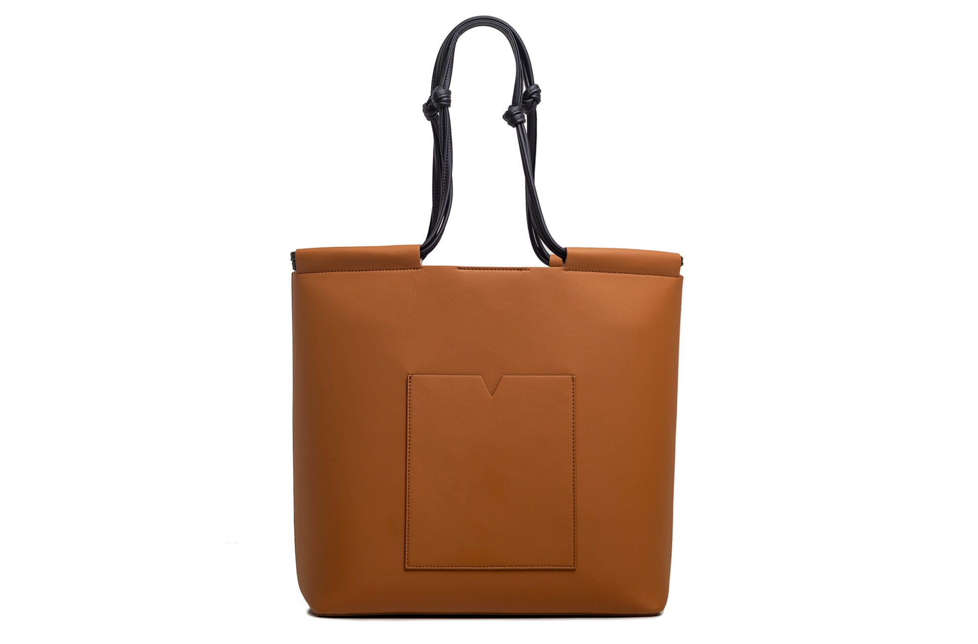 The Market Tote in Technik-Leather in Caramel and Black image 1
