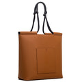 The Market Tote in Technik-Leather in Caramel and Black image 3