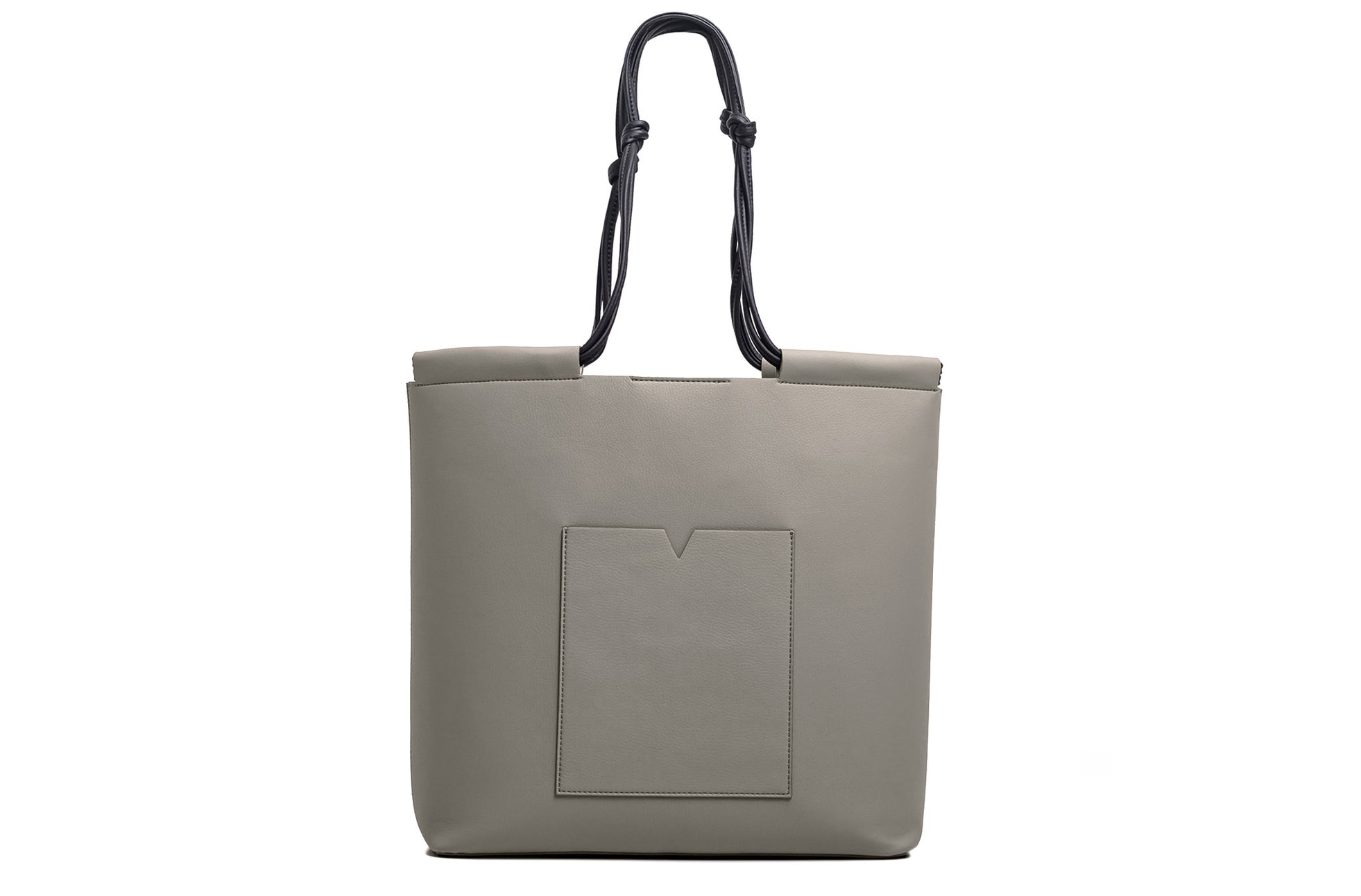 The Market Tote in Technik-Leather in Stone and Black image 1