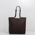 The Market Tote in Technik-Leather in Taupe and Black image 9