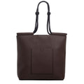 The Market Tote in Technik-Leather in Taupe and Black image 1