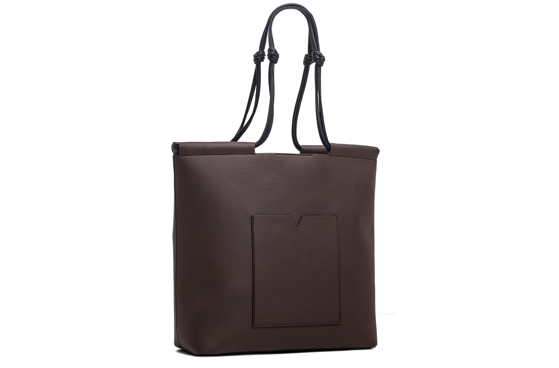 The Market Tote in Technik-Leather in Taupe and Black image 3