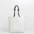 The Market Tote in Technik-Leather in White and Black image 13