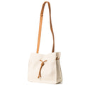 The Medium Shopper in Technik-Leather in Oat and Caramel image 12