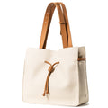The Medium Shopper in Technik-Leather in Oat and Caramel image 3