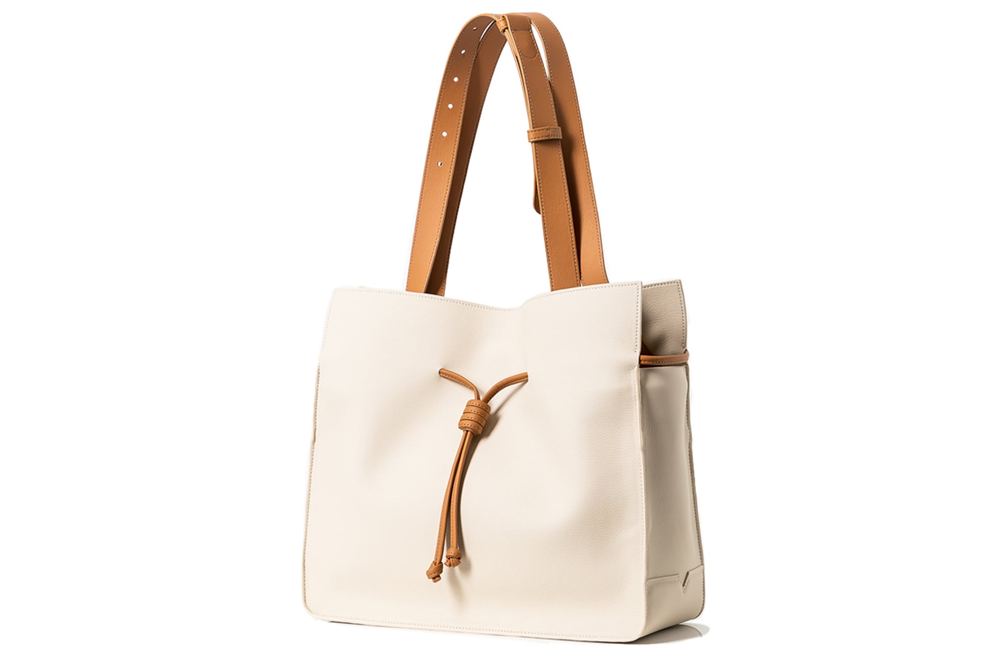 The Medium Shopper in Technik-Leather in Oat and Caramel image 3
