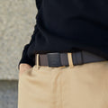 The Women's Belt in Technik-Leather in Taupe image 2