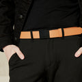 The Men's Belt in Technik-Leather in Caramel image 2