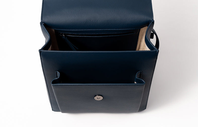 The Small Backpack in Technik-Leather in Denim image 10