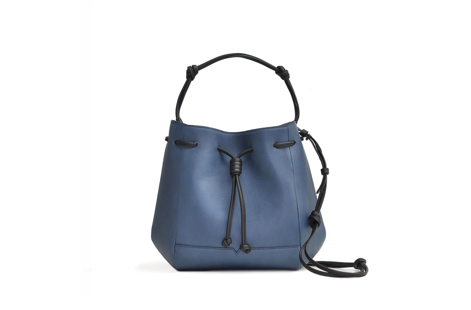 The Bucket Crossbody - Sample Sale in Technik in Denim and Black  image 