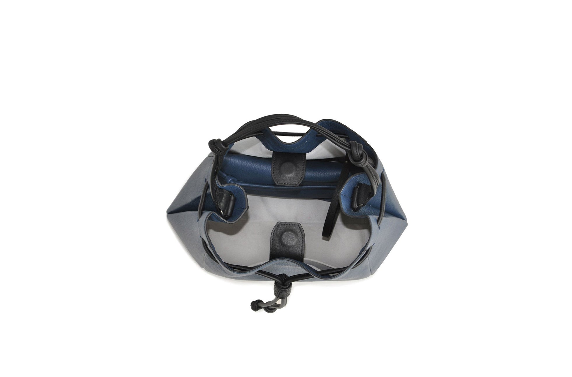 The Bucket Crossbody - Sample Sale in Technik in Denim and Black  image 