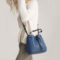 The Bucket Crossbody - Sample Sale in Technik in Denim and Black  image 3