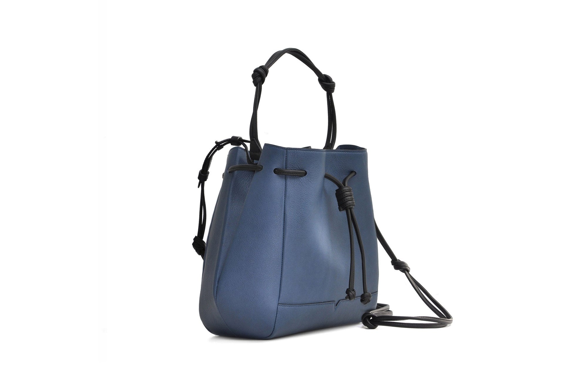 The Bucket Crossbody - Sample Sale in Technik in Denim and Black  image 