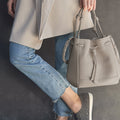 The Bucket Crossbody - Sample Sale in Technik in Stone image 2