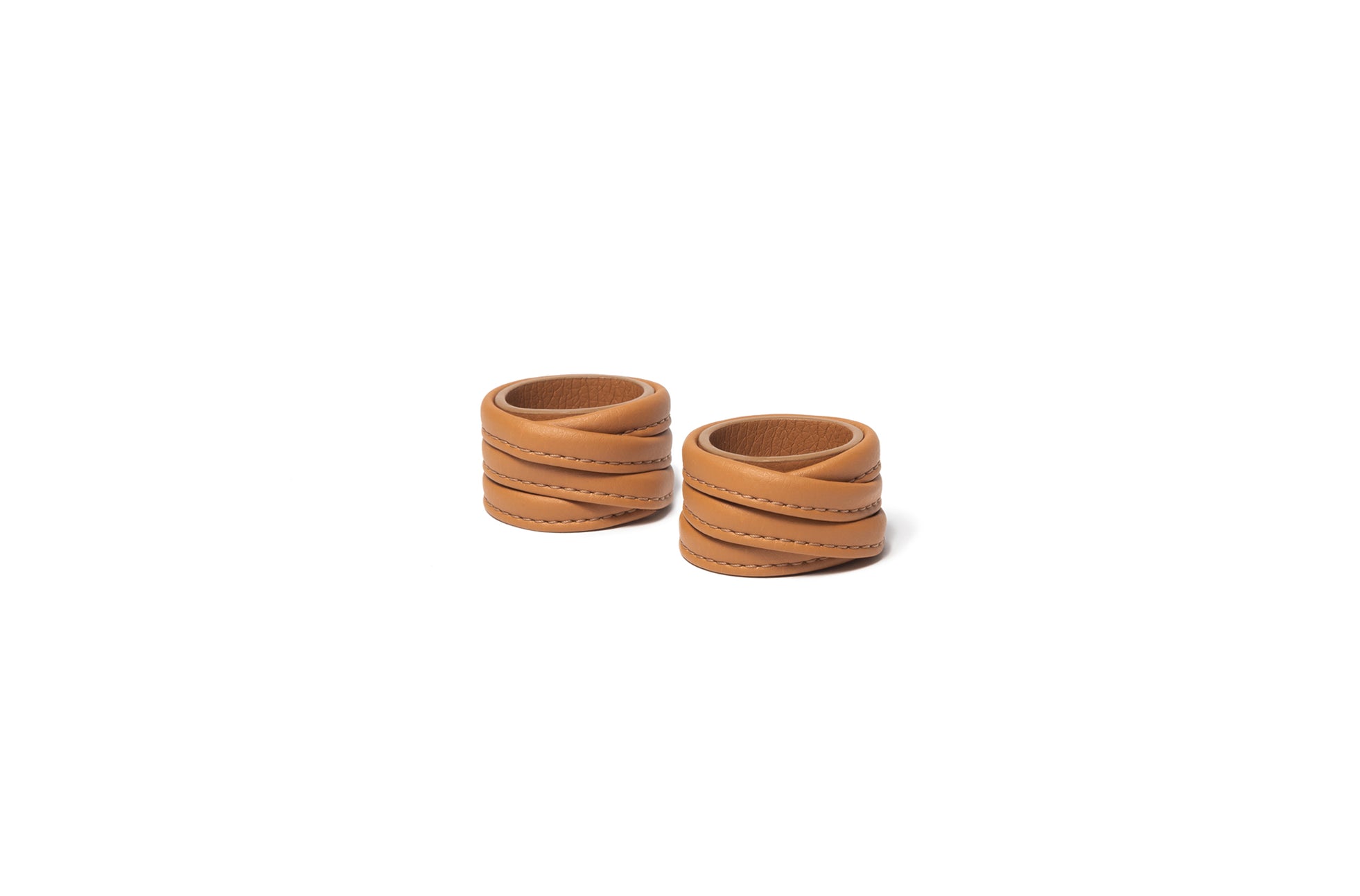 The Napkin Rings - Sample Sale in Technik-Leather in Caramel image 1