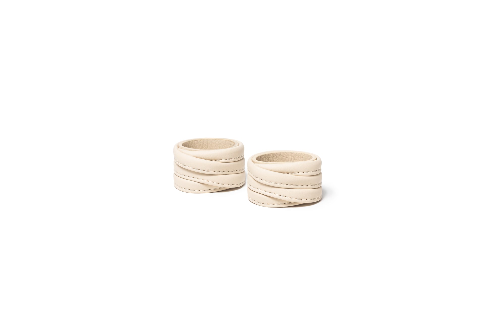 The Napkin Rings - Sample Sale in Technik-Leather in Oat image 1