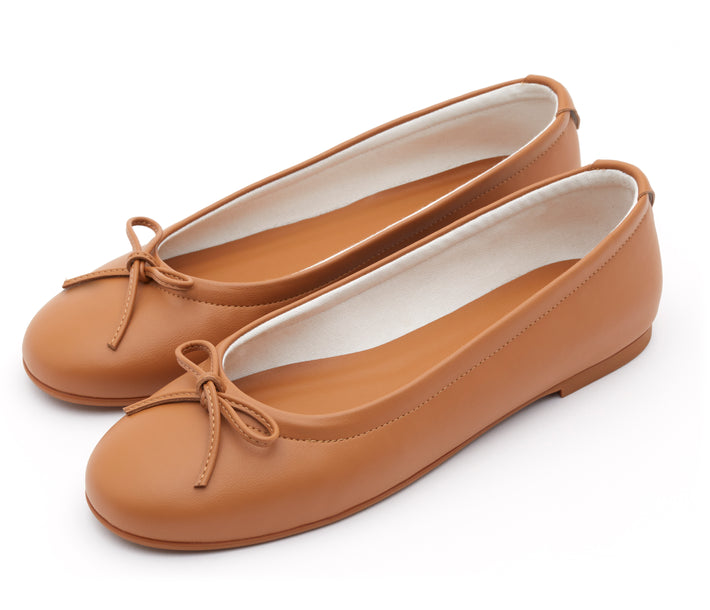 The Ballet Flat - Banbū Leather in Caramel