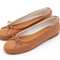 The Ballet Flat in Banbū Leather in Caramel image 1